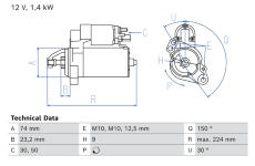 Startér BOSCH 0 986 027 480