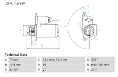 Startér BOSCH 0 986 027 560