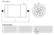generátor BOSCH 0 986 030 050