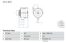 Alternátor BOSCH 0 986 030 720