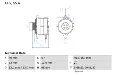 generátor BOSCH 0 986 030 970