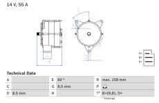 Alternátor BOSCH 0 986 031 020