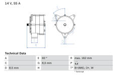 Alternátor BOSCH 0 986 031 270