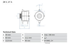 Alternátor BOSCH 0 986 031 340