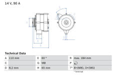 Alternátor BOSCH 0 986 033 160