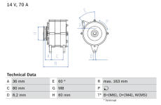 Alternátor BOSCH 0 986 034 470