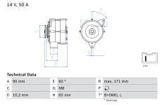generátor BOSCH 0 986 034 830