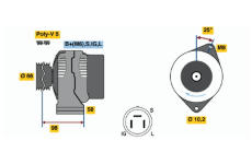 generátor BOSCH 0 986 035 601