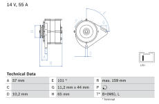 Alternátor BOSCH 0 986 035 641