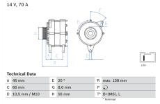 Alternátor BOSCH 0 986 036 851