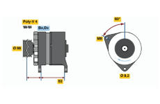 generátor BOSCH 0 986 037 040