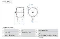 generátor BOSCH 0 986 038 290