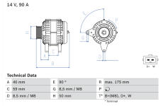 Alternátor BOSCH 0 986 038 370