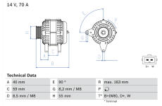 Alternátor BOSCH 0 986 038 390