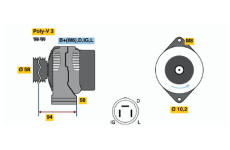 generátor BOSCH 0 986 038 561