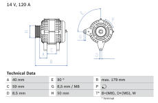 Alternátor BOSCH 0 986 038 950