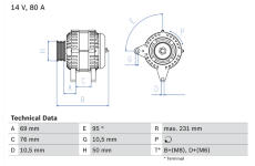 generátor BOSCH 0 986 039 100