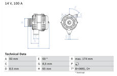 generátor BOSCH 0 986 039 180