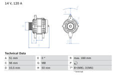 Alternátor BOSCH 0 986 039 240