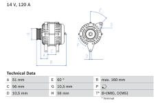 generátor BOSCH 0 986 039 250