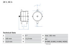 generátor BOSCH 0 986 039 260