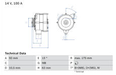 generátor BOSCH 0 986 039 450