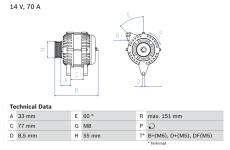 generátor BOSCH 0 986 039 510