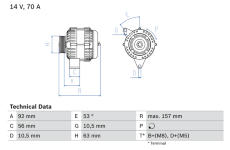 Alternátor Bosch 0986039760