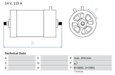 Alternátor BOSCH 0 986 039 870