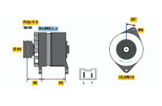 generátor BOSCH 0 986 039 951