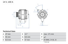 Alternátor BOSCH 0 986 040 370