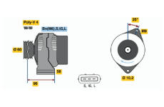 generátor BOSCH 0 986 040 501