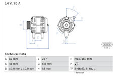 generátor BOSCH 0 986 040 471