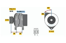 generátor BOSCH 0 986 040 521