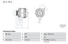 generátor BOSCH 0 986 040 531