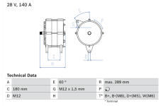 generátor BOSCH 0 986 041 640