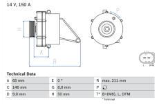 Alternátor BOSCH 0 986 041 760