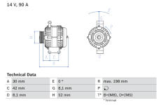 generátor BOSCH 0 986 041 800