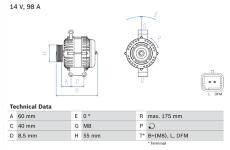 generátor BOSCH 0 986 041 850