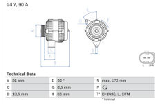 generátor BOSCH 0 986 041 990