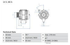 generátor BOSCH 0 986 042 081