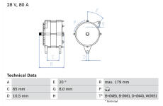 generátor BOSCH 0 986 042 350