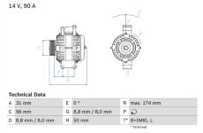 generátor BOSCH 0 986 042 530