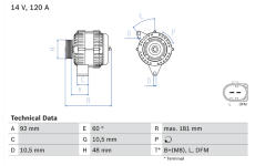 generátor BOSCH 0 986 042 540