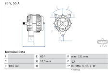 Alternátor BOSCH 0 986 042 580