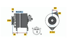 generátor BOSCH 0 986 043 121