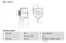 generátor BOSCH 0 986 043 890