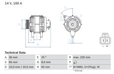 Alternátor BOSCH 0 986 043 981