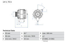 generátor BOSCH 0 986 044 210