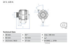 Alternátor BOSCH 0 986 044 320